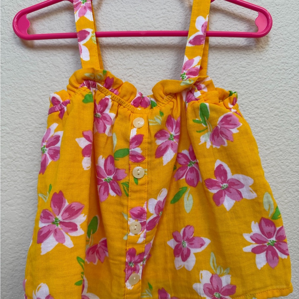Old Navy Yellow Floral Top